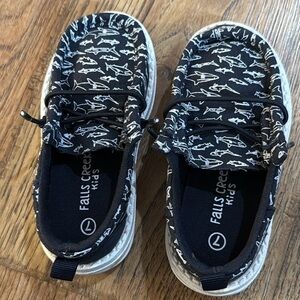 Falls Creek Boys Fish Printed Boater Shoes Size 7 Toddled